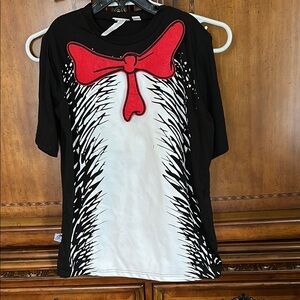 Kids Black and White Tee with Red Bow